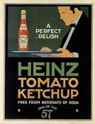 Heinz Tomato Ketchup rétro Style Shabby Chic Style Vintage encadrée Style Vintage Photo Plaque Murale (A4)