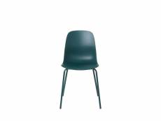 Hel - lot de 4 chaises en plastique et métal - couleur - vert d'eau