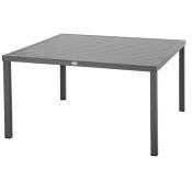 Hesperide - Table de jardin carrée Piazza graphite 8 places en aluminium traité époxy - Hespéride - Graphite