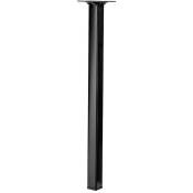 Hettich - Pied de table basse carré fixe acier époxy noir, 40 cm