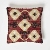 Homescapes - Coussin Kilim en laine et coton Tirana, 45 x 45 cm - Multicolore
