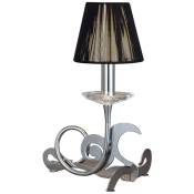 Inspired Mantra Acanto Lampe de table 1 lumière E14, chrome poli avec abat-jour noir