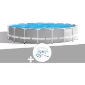 Kit piscine tubulaire Intex Prism Frame ronde 6,10 x 1,32 m + Kit d'entretien