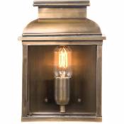 Lampe d'extérieur lanterne applique laiton verre 21 flammes h 28 cm IP44 antique