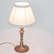 Lampe de chevet classique laiton - bronze clair brillant, beige