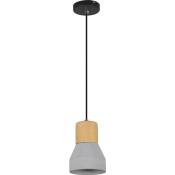 Lampe de plafond en bois et béton - Lampe suspendue