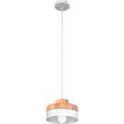 Lampe de plafond - Lampe suspendue de style scandinave - Eigil Blanc - Métal, Bois - Blanc