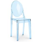 Les Tendances - Chaise design polycarbonate Louiva-Couleur Bleu transparent