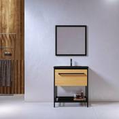 Meuble salle de bain smart largeur 80 cm en métal