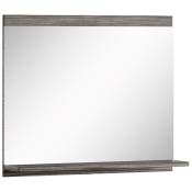 Miroir avec étagère Montreal Badplaats 60 x 12 x 50 cm - Chene gris - Chene gris
