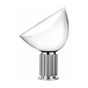 Petite lampe de table design en métal argenté Taccia - Flos