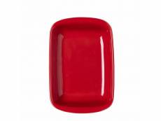 Plat de four pyrex supreme rectangulaire rouge céramique