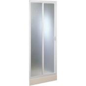 Porte douche coulissante avec ouverture latérale en acrylique mod. Mercurio 150 cm