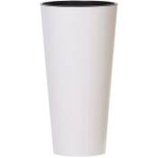 Prosperplast - tubus slim 15,5L. pot, dimensions (mm) 250x250x476, couleur Blanc