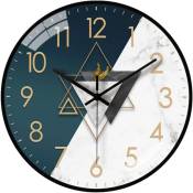 RHAFAYRE Horloge Murale, 20 cm Moderne Silencieuse Quartz Ronde Pendules Murales, Horloge Murale Décorative de qualité pour Salon Chambre Cuisine