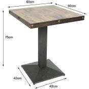 Sifree - Table de bar,Table bistrot ,606075cm,EN bois
