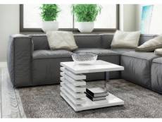 Table basse tokyo blanc laque design 60 x 60 hauteur 51 cm