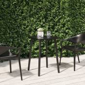Table de jardin anthracite 50x50x71 cm acier - Vidaxl