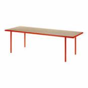 Table rectangulaire Wooden / 240 x 85 cm - Chêne & acier - valerie objects rouge en bois