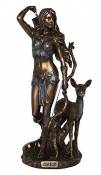 Talos Artéfacts Artemis Déesse de la Chasse - Diana Maîtresse des Animaux - Résine de bronze coulé à froid