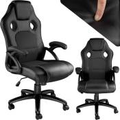 Tectake - Chaise de bureau Forme ergonomique - noir