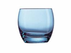 Verre gobelet bleu arcoroc salto ice blue 320 ml - boite de 24 - verre