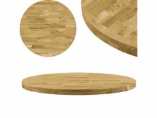 Vidaxl dessus de table bois de chêne massif rond 44 mm 700 mm 245995
