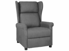 Vidaxl fauteuil inclinable gris clair tissu