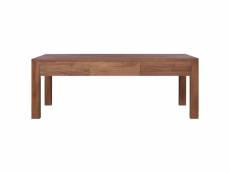 Vidaxl table basse 110x60x40 cm bois de teck massif 289079