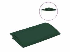 Vidaxl tissu de remplacement pour parasol déporté vert 350 cm