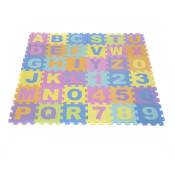 Wyctin - Hofuton Puzzle Tapis Mousse Bébé, 36 Pièces, Tapis de Jeu Très Résistant pour Enfants, Alphabets & Chiffres