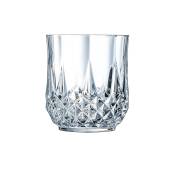 6 verres à eau vintage 32cl Longchamp - Cristal d'Arques - Verre ultr