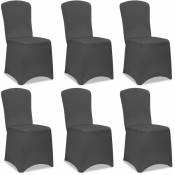 6x Housses de chaise élégantes Couvre-chaises Revêtement
