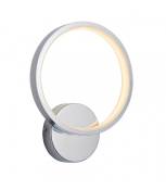 Applique LED intégré Radius Acier,aluminium,silicone Plaque Chrome,silicone blanc 1 ampoule 6,5cm