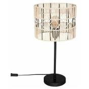 Atmosphera - Lampe à Poser Design Cosy 47cm Noir & Beige