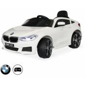 BMW Série 6 GT blanche. voiture électrique pour enfants 12V 4 Ah. 1 place. avec autoradio et télécommande - Blanc
