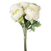 Bouquet de renoncules artificielles blanc H40