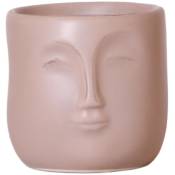 Cache-pot Zen Face - sable-marron - céramique avec