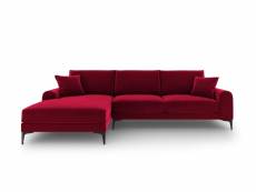 Canapé d'angle gauche "larnite", 5 places, rouge,