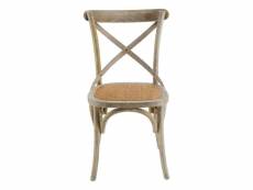 Chaise en bois grisée villa florence - bistrot CHA-BISTROT/PARENT