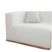 Chauffeuse pour canapé modulable - Coton lavé blanc