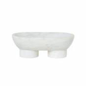 Coupe Alza / L 25 cm - Marbre - Ferm Living blanc en pierre