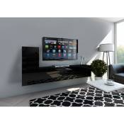 Ensemble meuble tv concept 43-43-HG-B-1-1B noir brillant 219 cm