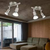 Etc-shop - Lot de 2 plafonniers spots led orientables applique murale lampe living