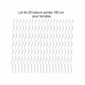 Lot de 20 Tuteurs spirale 180cm pour plants de tomates