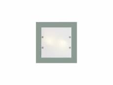 Lumicom | brook plafonnier, 4xe27, max 42w, métal/verre, vert iceberg, 50x50cm 303110000012