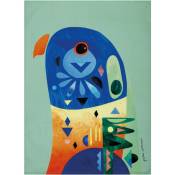 Maxwell & Williams Pete Cromer Essuie-tout de Design Essuie-tout de Parrot de 100% coton, 50 x 70 cm - Turquoise