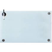 Mucola - Tableau magnétique en verre 100x60cm planche à bord du verre tableau blanc, mural blanc