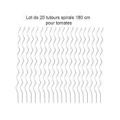 Multitanks - Lot de 20 Tuteurs spirale 180cm pour plants de tomates en acier galvanisé