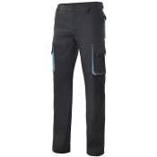 Pantalon multipoches bicolore Velilla Noir / Bleu 34